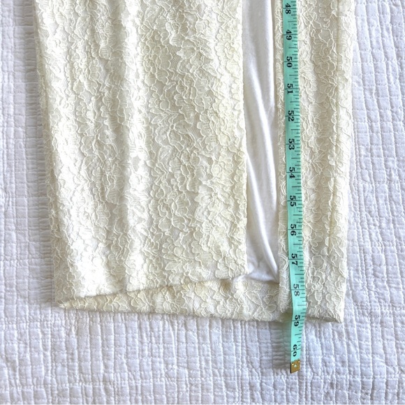 Sau Cream White Lace Ankle Length Dress Size 2 - Picture 15 of 15